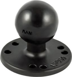 Zebra RAM-202U - RAM Mount Round Plate Ball Base - C-size 38 mm - Zwart