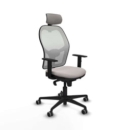 Piqueras y Crespo 1D036G2 - Bureaustoel - Hoogteverstelbaar met armleuning en hoofdsteun - Wit