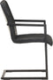 vidaXL - Eetkamerstoelen - 2 - st - echt - leer - zwart