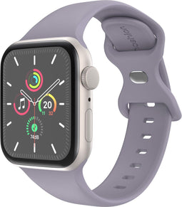 imoshion Siliconen⁺ bandje - Geschikt voor Apple Watch 1, 2, 3, 4, 5, 6, 7, 8, 9, 10 (42 mm), SE - 38/40/41 mm - Lila - S/M