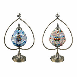 Bureaulamp DKD Home Decor 32.5 x 16 x 47.5 cm 32,5 x 16 x 47,5 cm Kristal Metaal Multicolour 220...