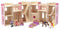 Melissa & Doug Houten draagbaar uitklapbaar prinsessenkasteel (roze poppenhuis, 2 koninklijke speelfiguren, 2 paarden, meubels)