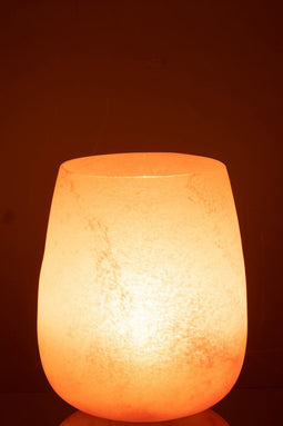 J-Line vaas Frosted - glas - roze - 27 cm hoog