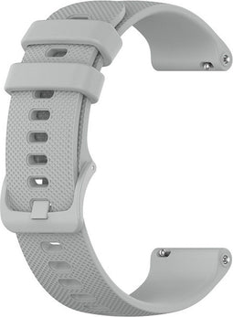 Siliconen Sport Bandje Geschikt voor Samsung Galaxy Watch 5 / Pro / 4 / 3 / Active 2 - Grijs