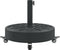 vidaXL - Parasolvoet - met - wielen - voor - stok - van - Ø38 - / - 48 - mm - 27 - kg - rond