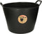 Plasticforte Flexibele kuip emmer - 5x stuks - wasmand - rond - zwart - 42 liter - Opbergmanden