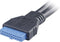 Akasa USB 3.0 - Interne adapterkabel 19-polig naar 2x USB 3.0 A-bus - 0,15 m - Zwart