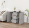vidaXL - Dressoir - 91x29,5x65 - cm - bewerkt - hout - grijs - sonoma - eikenkleurig