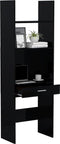 vidaXL - Boekenkast - 60x35x180 - cm - bewerkt - hout - hoogglans - zwart