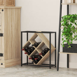 vidaXL - Wijnrek - Sonoma - Eik - 51x18x52,5 - cm - Gelaagd - Hout
