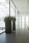 Capi Europe - Bloempot rechthoek Terrazzo - 35x35x78 - Zwart - Bloempot voor buiten - FIT952