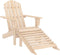 vidaXL - Tuinstoel - Adirondack - met - voetenbank - massief - vurenhout