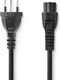 Nedis CEGP11220BK20 - Stroomkabel met Zwitserse connector - 200cm - Zwart