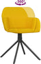 vidaXL - Eetkamerstoelen - draaibaar - 2 - st - fluweel - geel