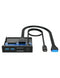 Graugear GMP01CR - USB 3.0-hub - 6 poorten met 2x USB-C en SD/micro-SD-kaartlezer - Zwart