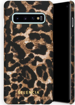 Selencia Hoesje Geschikt voor Samsung Galaxy S10 Hoesje - Selencia Maya Fashion Backcover - bruin