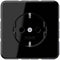 Jung CD1520SW Wandcontactdoos met randaarde Inzetstuk 1-voudig Zwart 1 stuk(s)