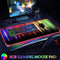 RGB Gaming Muismat 900x400mm XXL 13 LED Lichteffecten Oppervlak Glad Antislip Computer PC en Laptop Kleurrijke Muismat B