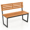 Coast Tuinbank - Loveseat Acaciahout met Metalen Frame - Rugleuning - Naturel/Zwart