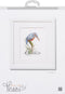 Thea Gouverneur - Borduurpakket met telpatroon - 574A - Voorgesorteerde DMC Garens - Ijsvogel - Aida - 13 cm x 16 cm - DIY Kit