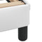 vidaXL - Bedframe - met - hoofdbord - kunstleer - wit - 140x190 - cm