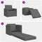 vidaXL - Vloer - Sofa - Bed - 2-in-1 - Donkergrijs - 74x77x81 - cm - Stof