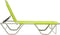 vidaXL - Ligbed - aluminium - en - textileen - groen