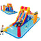 Coast Opblaasbaar Waterpark 693 x 295 x 263 cm – Dubbele Waterglijbaan met Klimmuur, Plonsbaden en W