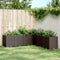 vidaXL - Plantenbak - 160x160x53 - cm - polypropeen - bruin