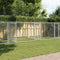 vidaXL - Hondenhok - met - deuren - 8x2x1,5 - m - gegalvaniseerd - staal - grijs