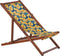ANZIO - Strandstoel set van 2 - Donkerhout/Bloemen/Geel - Polyester
