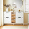 SoBuy FSR183-WN - Schoenenkast - 4 Kleppen 3 Open Vakken - Wit