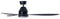 Plafondventilator Whitehaven Zwart incl. LED Ø 142cm