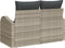 vidaXL - 2-Zitbank - voor - in - de - tuin - met - kussens - - - Lichtgrijs - Poly - Rattan