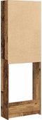vidaXL - Wasmachinekast - 64x24x190 - cm - oud - houtkleurig