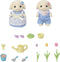 Sylvanian Families 5736 Tuinierenset Bloemen Hangoorkonijn Broer& Zus- 2 fluweelzachte speelfiguren
