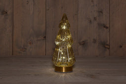 Anna's Collection - B.O.T. Tree Glass 10X23,5 cm Amber With Golden...