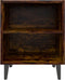 vidaXL - Nachtkastje - met - metalen - poten - 40x30x50 - cm - gerookt - eikenkleurig
