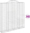 vidaXL - Schanskorven - 8 - st - gewelfd - 200x30x200/220 - cm - ijzer