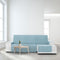 Hoes voor chaise longue met korte armleuning rechts Eysa MONTBLANC Turkoois 100 x 110 x 290 cm