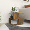 vidaXL - Salontafel - 40x40x40 - cm - bewerkt - hout - gerookt - eikenkleurig