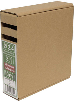 Quadrios 23CA173 Krimpkous met lijm Zwart 2.4 mm Krimpverhouding:3:1 10 m