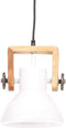vidaXL Hanglamp industrieel rond 25 W E27 19 cm wit