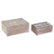 Set decoratieve dozen DKD Home Decor Olifant 18 x 13 x 8 cm Wit Mangohout (2 Stuks)