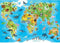 Legpuzzel - 150 stukjes - Wereldkaart met Dieren - Educa Puzzel