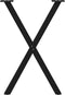 vidaXL - Eettafelpoten - 2 - st - X-vormig - 50x(72-73) - cm - staal - zwart