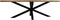 HSM Collection Eettafel Ovaal Portland 260cm Naturel/Zwart Mangohout/Metaal