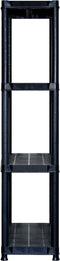 vidaXL - Opbergrek - 4-laags - 122x30,5x130 - cm - kunststof - zwart