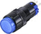 TRU COMPONENTS LAS2Y-11Z/B Druktoets 250 V 3 A 1x uit/aan Continu Blauw IP40 1 stuk(s)
