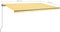 vidaXL - Luifel - vrijstaand - automatisch - 500x300 - cm - geel - en - wit